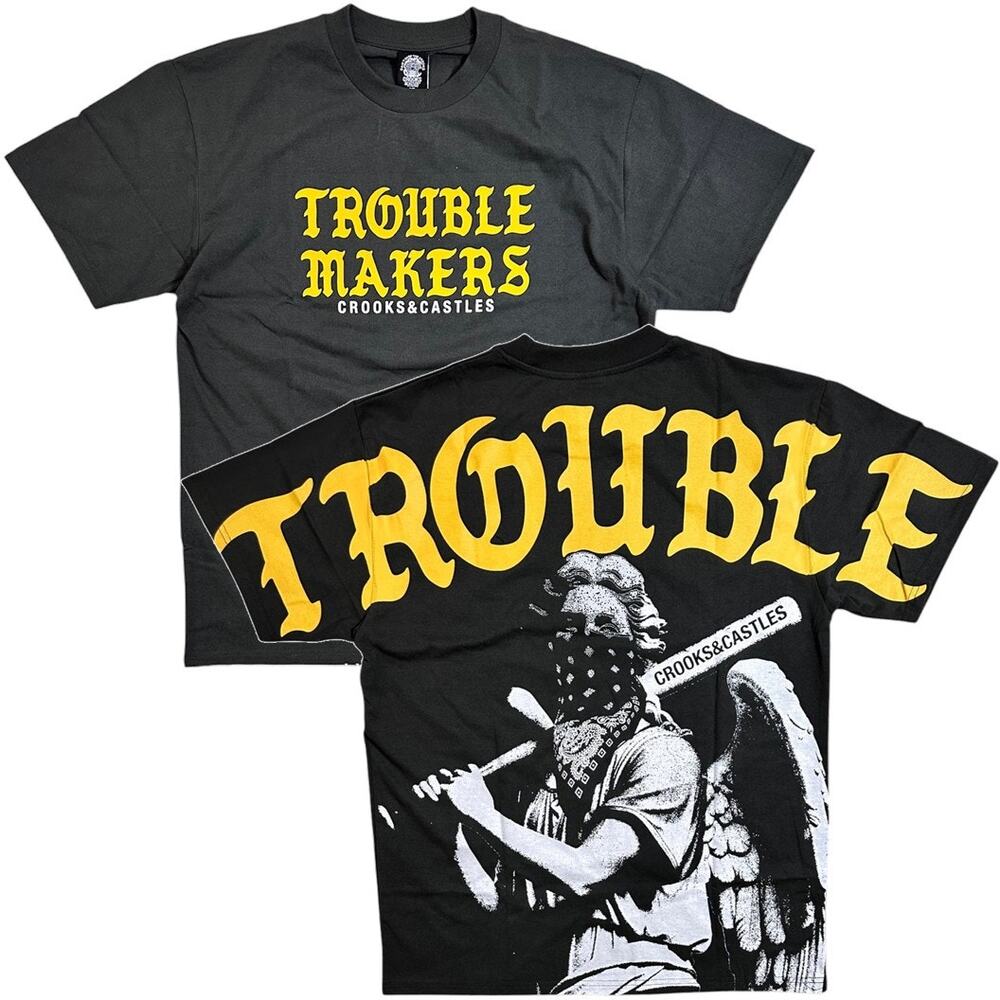 Crooks & Castles Men's T-Shirt Heavyweight Relaxed Fit American Nightmares Tee
